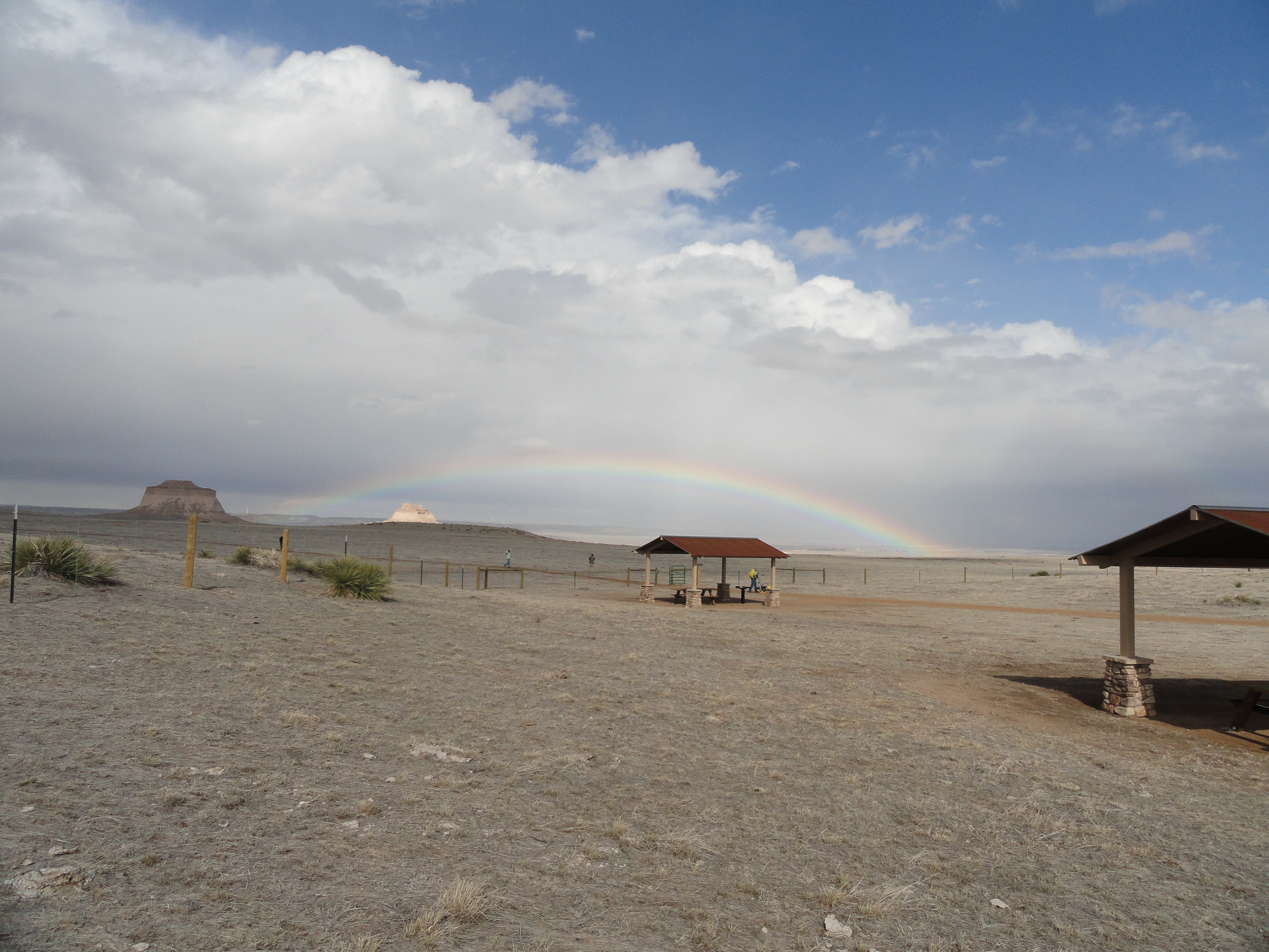  Rainbow over the buttes.