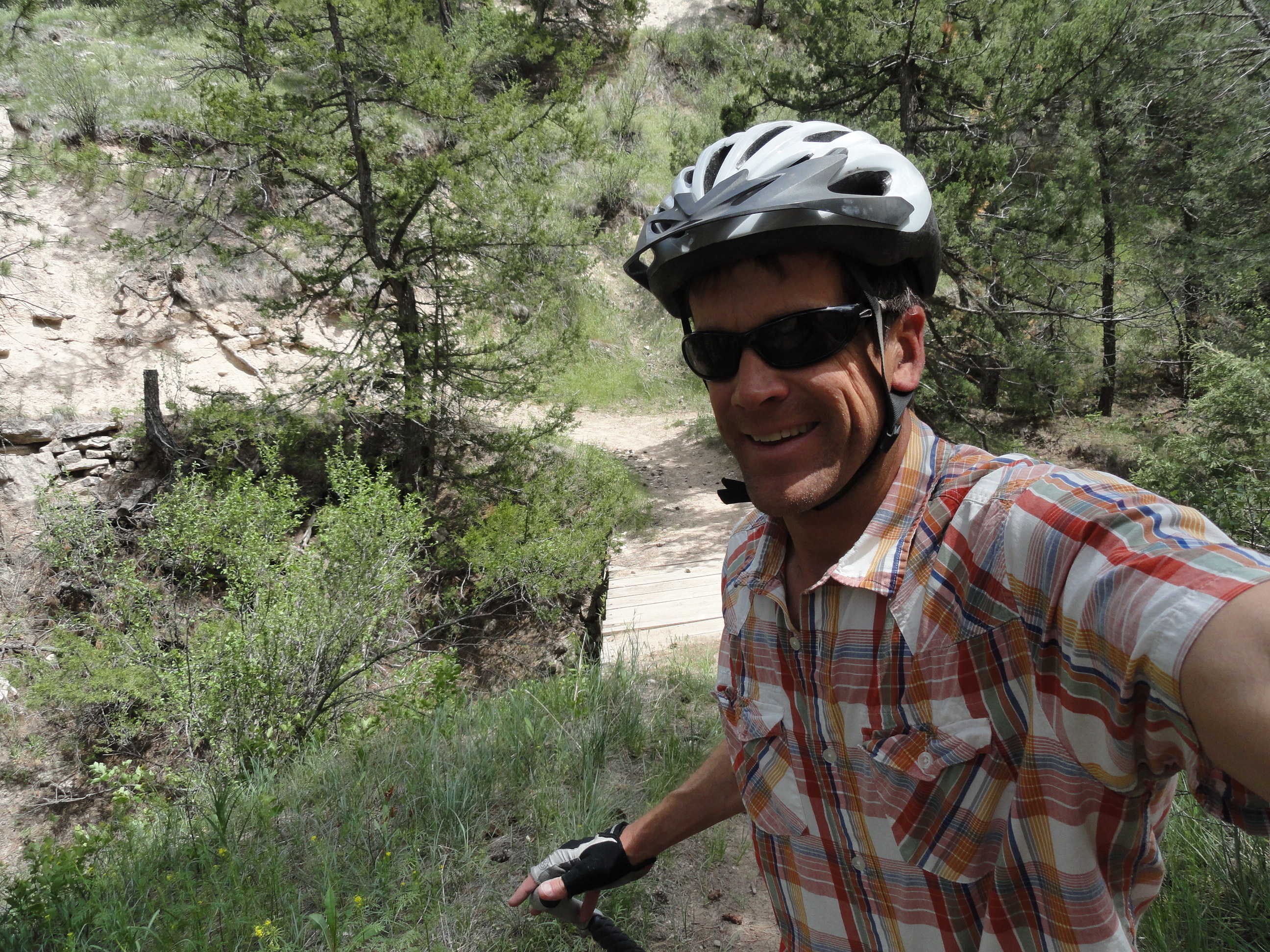 The author enjoying fine Mtn Biking in the Wildcat Hills, NE