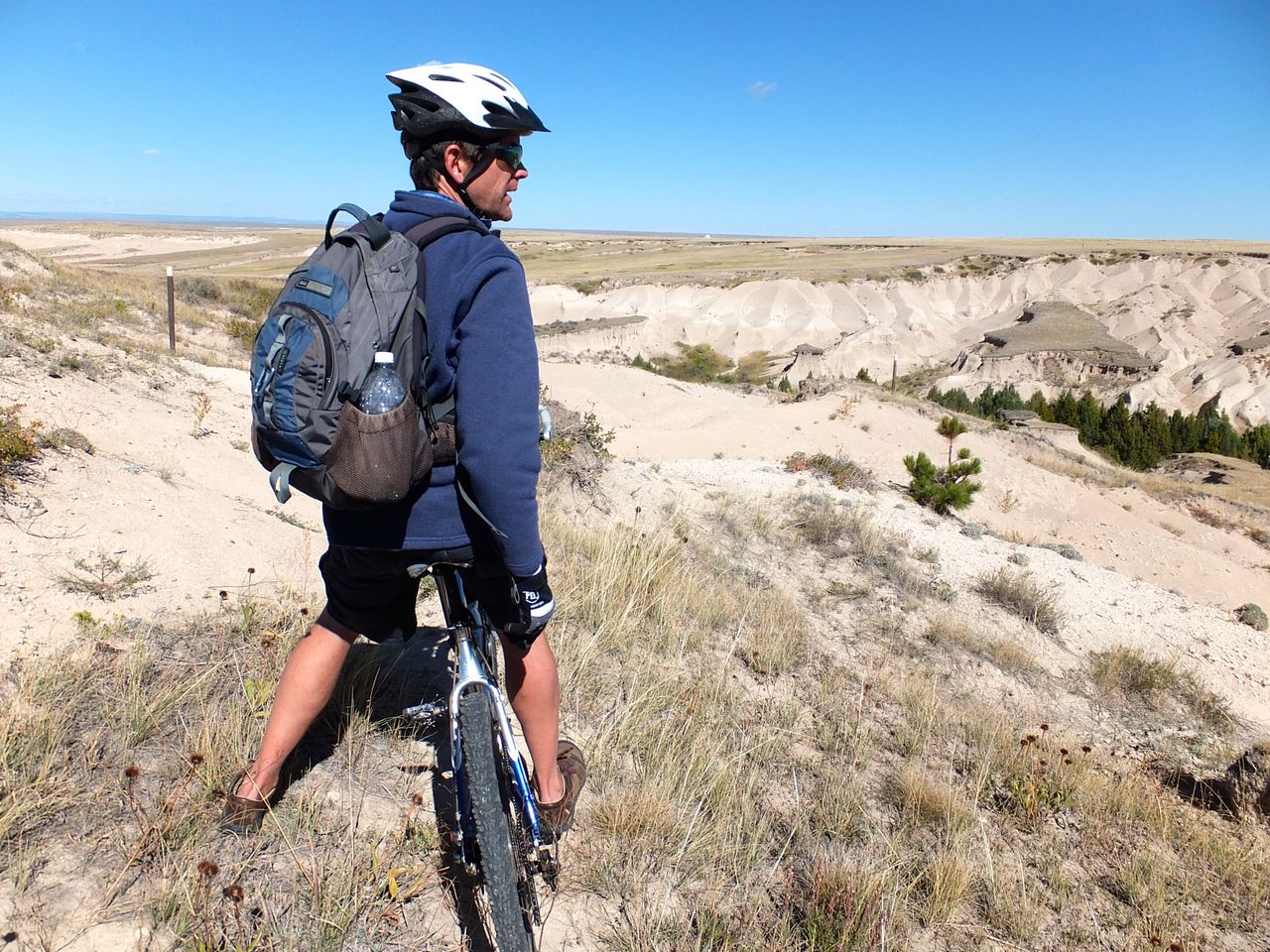 Above the canyon and on the flats