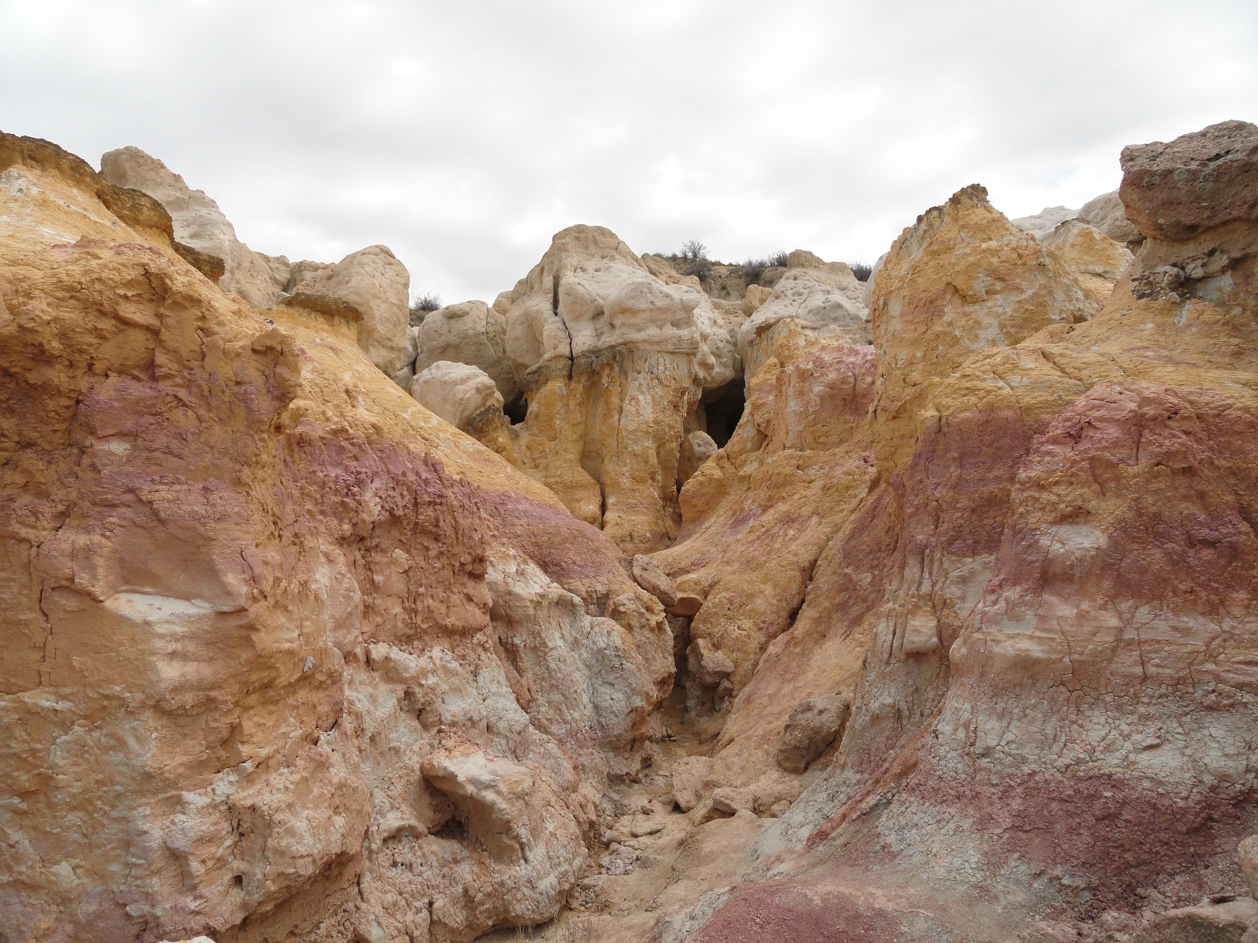 Beautiful red and yellow badland formations are the highlight of the park.  The colors are due to oxidized iron in the soil.