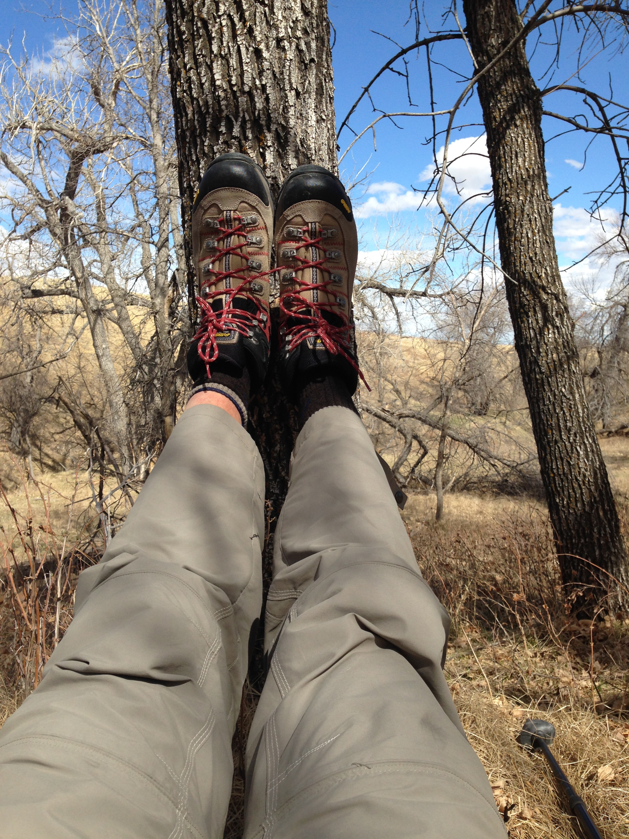 A well deserved break in one of the public sections of Oglala National Grassland