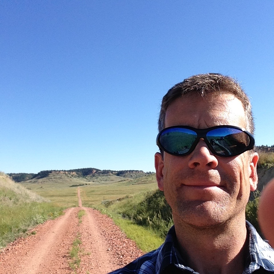 The author enjoying his time on the aforementioned road