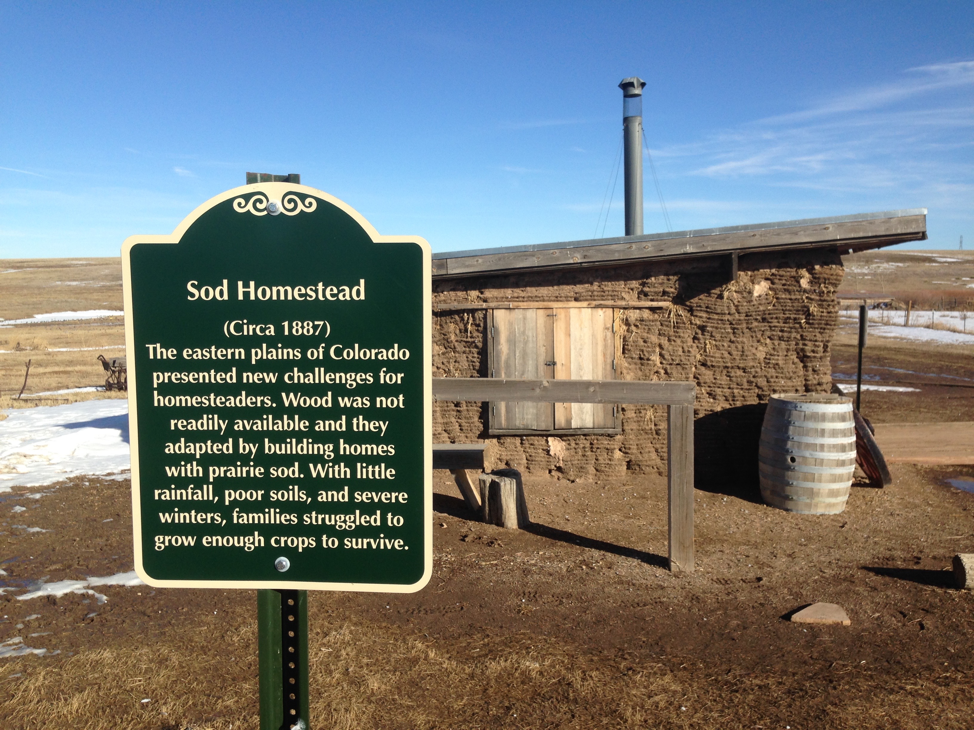 Sod house construction at PCC